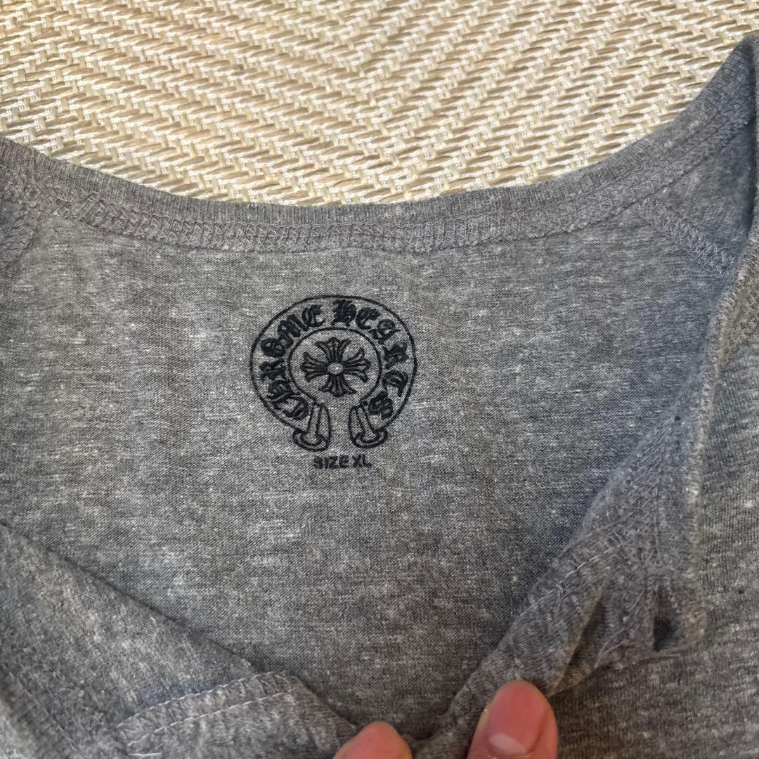 希少 クロムハーツ ヘンリーネック七分袖カットソー USA製