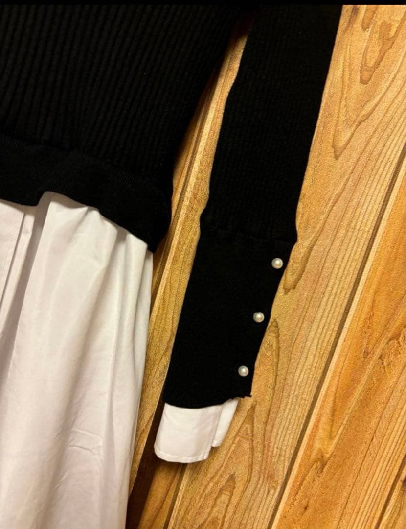 jenne バックパール大人フレンチドッキングワンピース　M