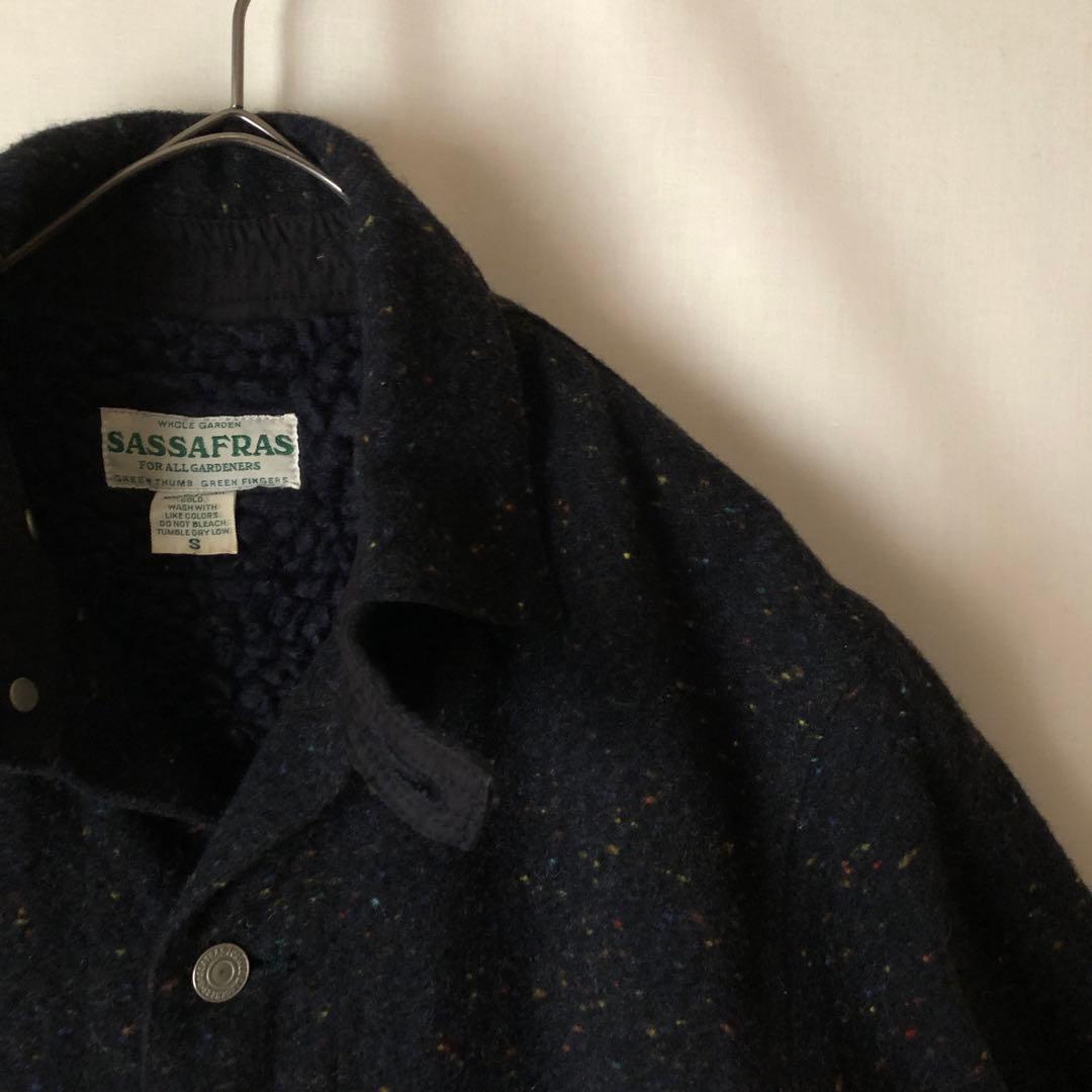 【冬物】SASSAFRAS ササフラス カバーオール ボアジャケット ドネガル
