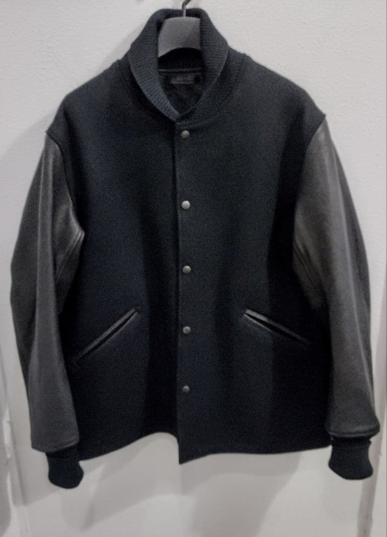 ウールレザー スタジャン 黒