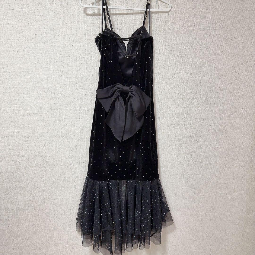 お値下げ交渉◎sugarブラックドット柄ナイトドレス