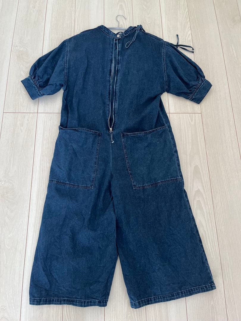 PERNA ハーフスリーブデニムオールインワン