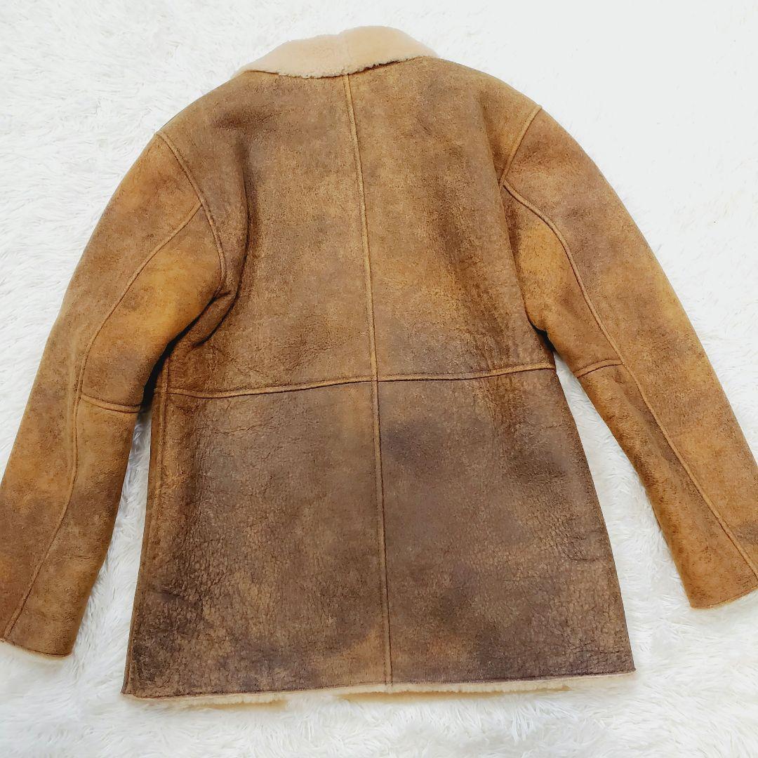 【美品】ニチワ Wind Armor ムートン アウター 革ジャン L