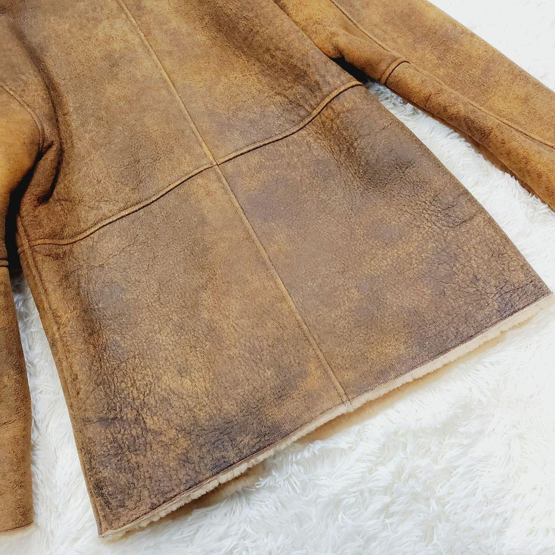 【美品】ニチワ Wind Armor ムートン アウター 革ジャン L