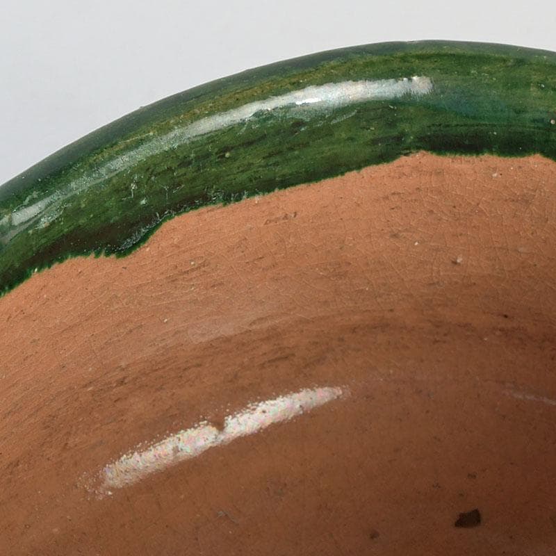 茶道具　八事窯　中村道年作　織部茶碗　仕覆付　時代箱　C　9440