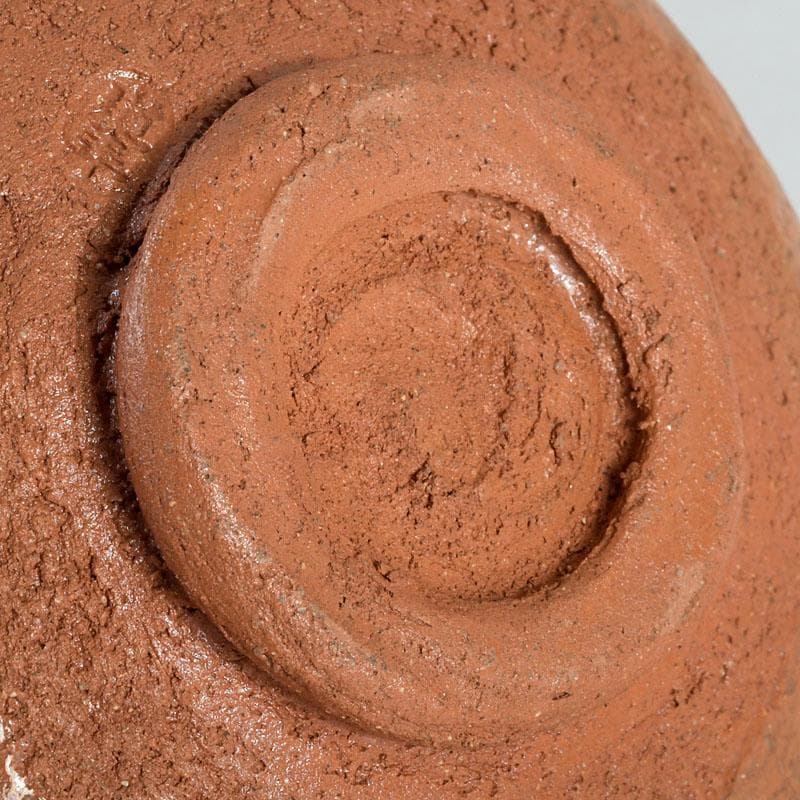 茶道具　八事窯　中村道年作　織部茶碗　仕覆付　時代箱　C　9440