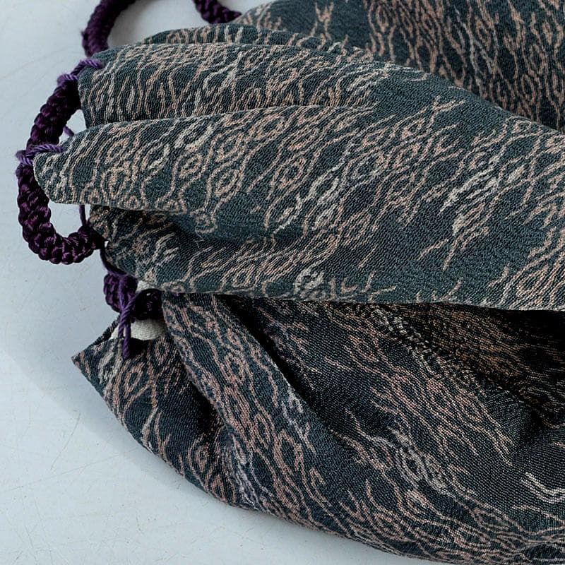 茶道具　八事窯　中村道年作　織部茶碗　仕覆付　時代箱　C　9440