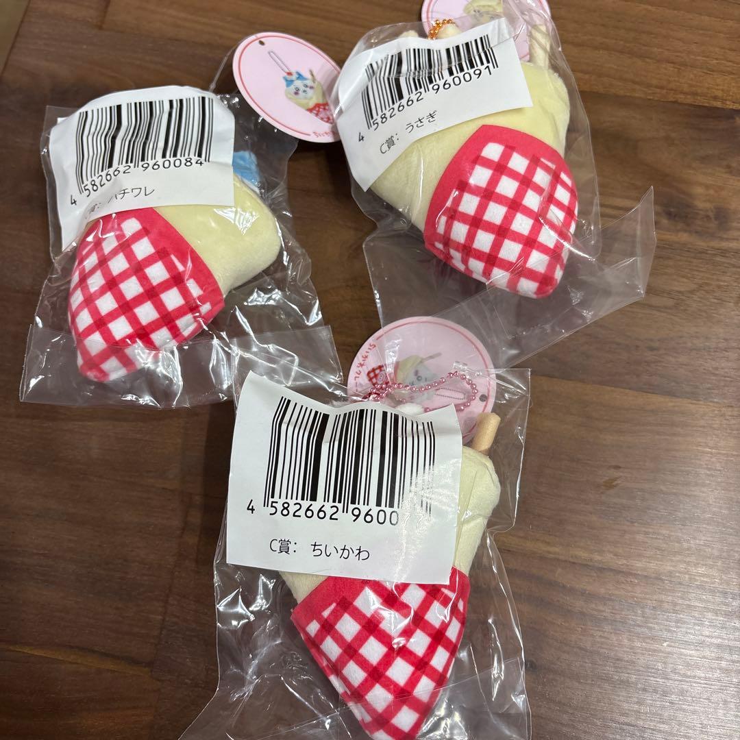 ちいかわ クレープくじ C賞 ちいかわ ハチワレ うさぎ 3点セット