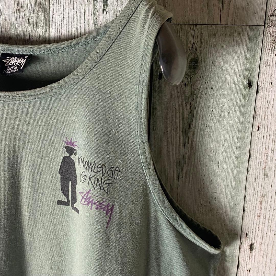 【※USA製】オールドステューシー★80s 黒タグ タンクトップ L