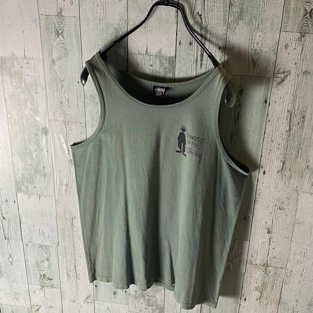 【※USA製】オールドステューシー★80s 黒タグ タンクトップ L