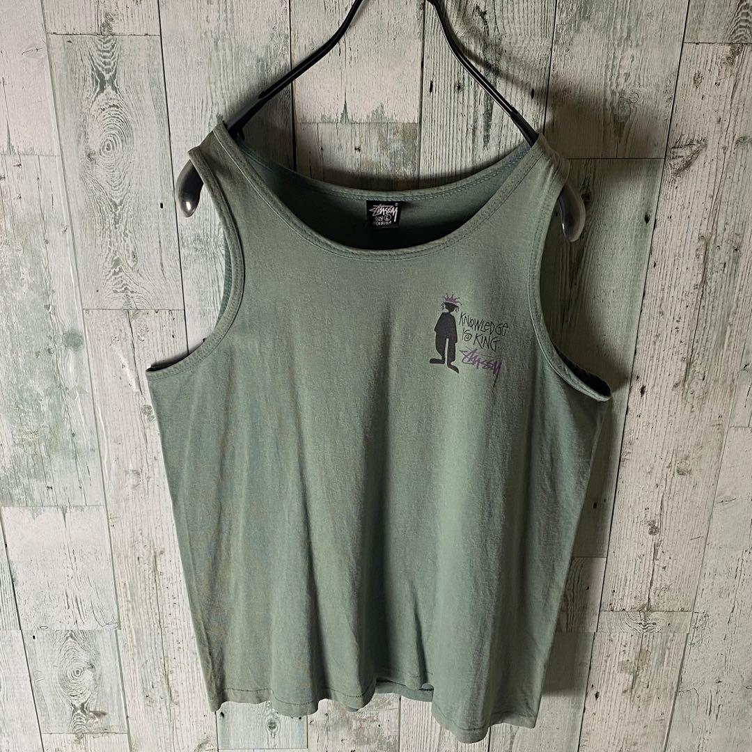 【※USA製】オールドステューシー★80s 黒タグ タンクトップ L