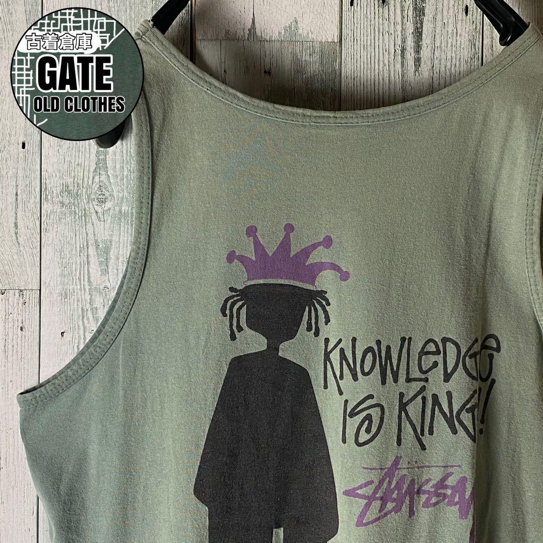 【※USA製】オールドステューシー★80s 黒タグ タンクトップ L