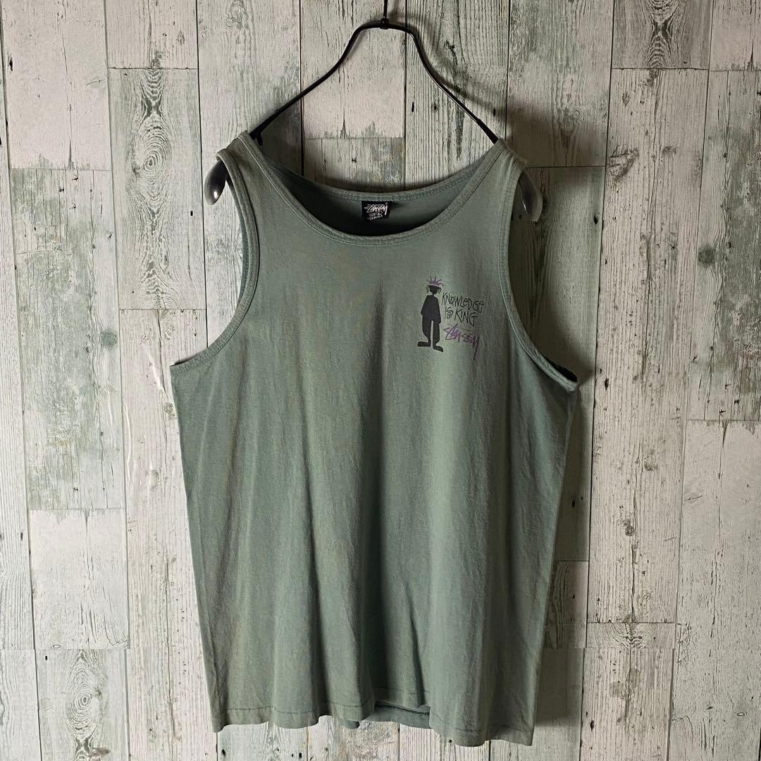 【※USA製】オールドステューシー★80s 黒タグ タンクトップ L