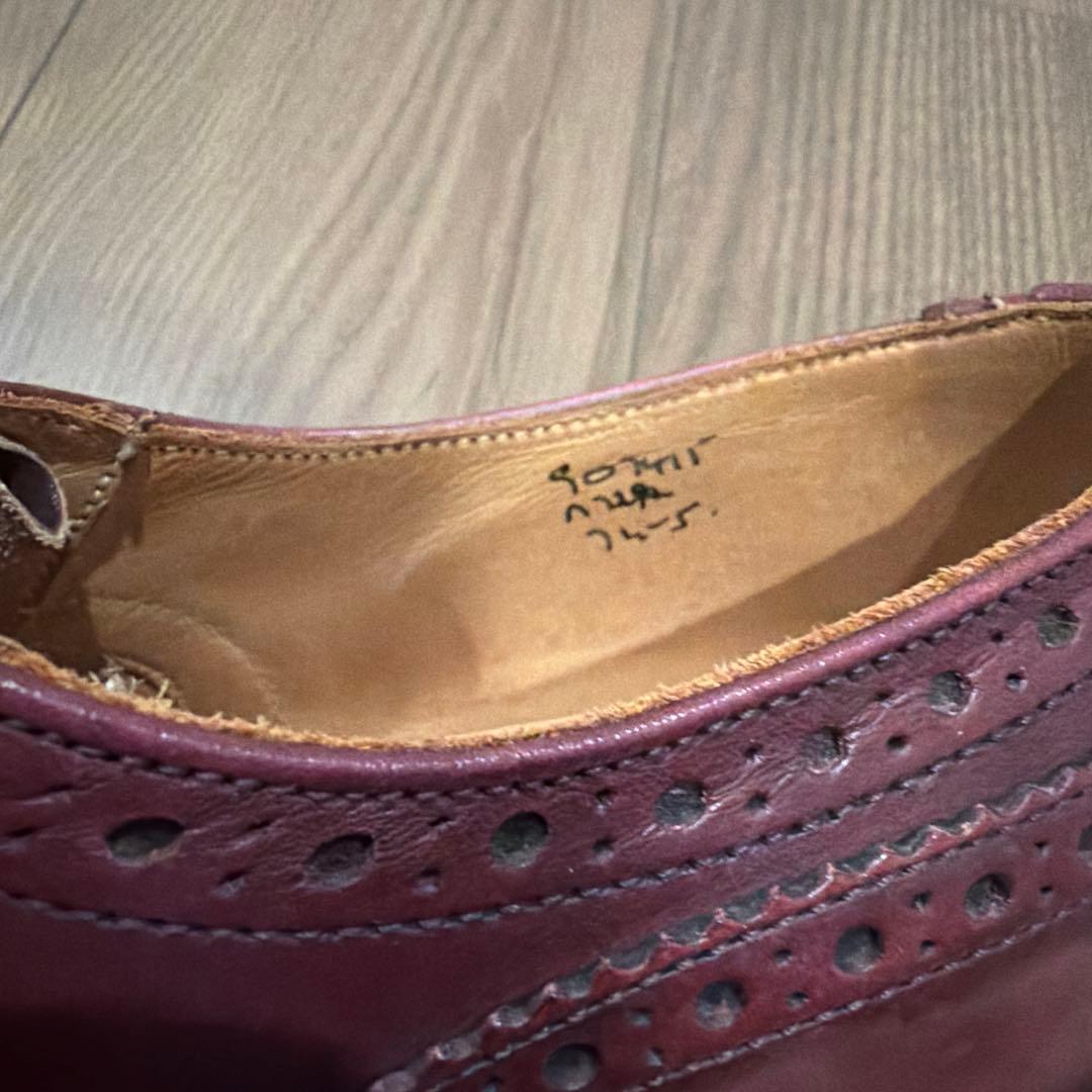 Tricker's ウィングチップシューズ　M7292 バーガンディ