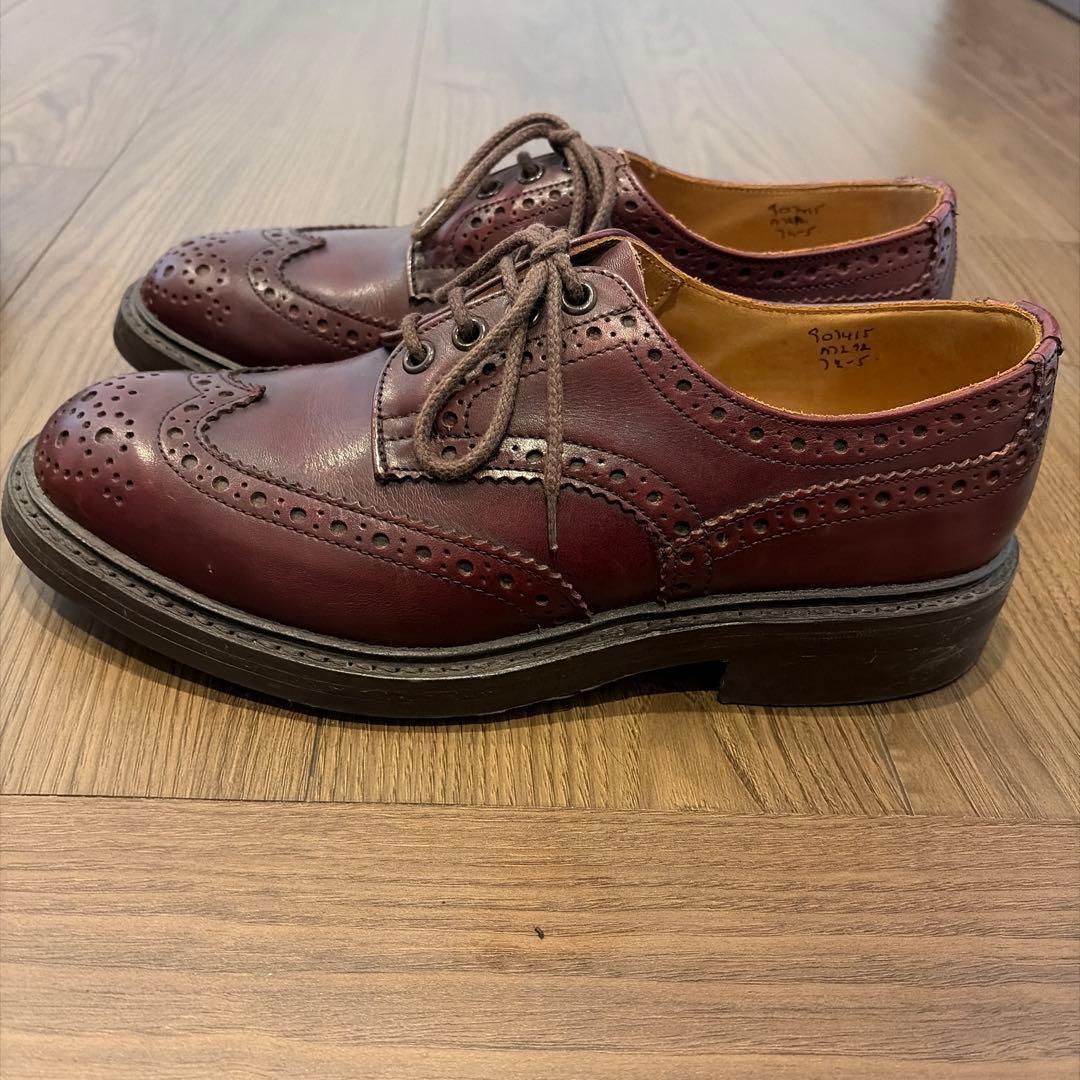 Tricker's ウィングチップシューズ　M7292 バーガンディ