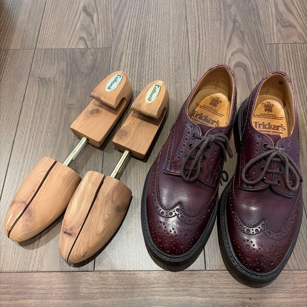 Tricker's ウィングチップシューズ　M7292 バーガンディ
