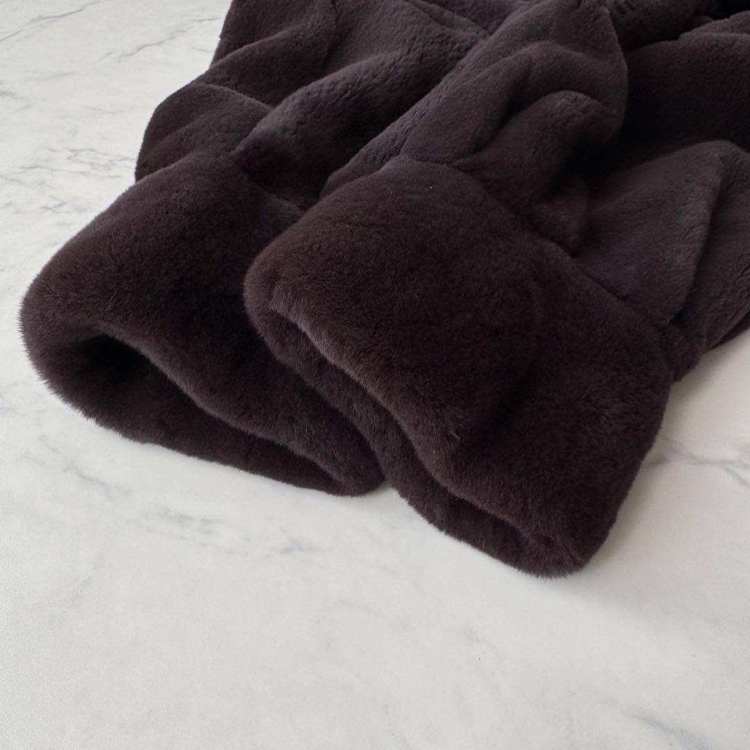 美品✨ サガミンク ミンクファーコート 本毛皮 裾デザイン 毛並み良好 ハーフ丈