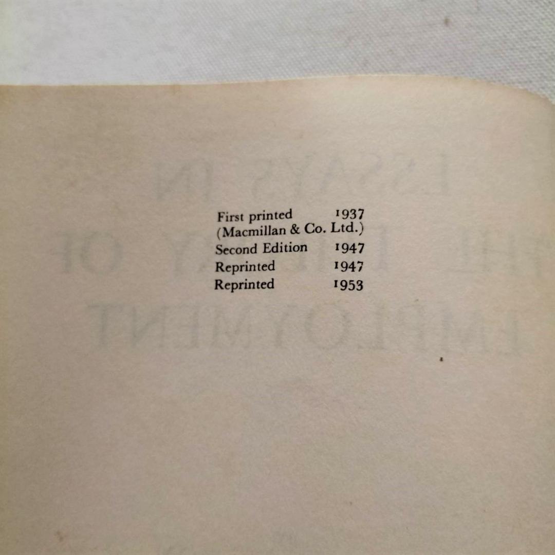 洋書 ESSAYS IN THE THEORY OF EMPLOYMENT No173