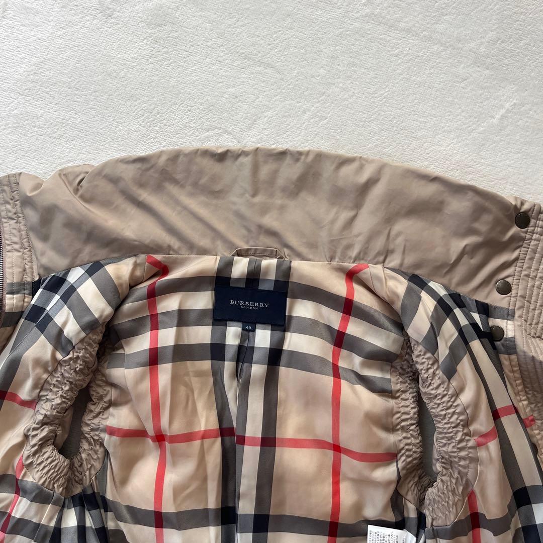 ●バーバリーロンドン　ダウンベスト　メガチェック　ノバ　ベルト付き　ダイヤカット