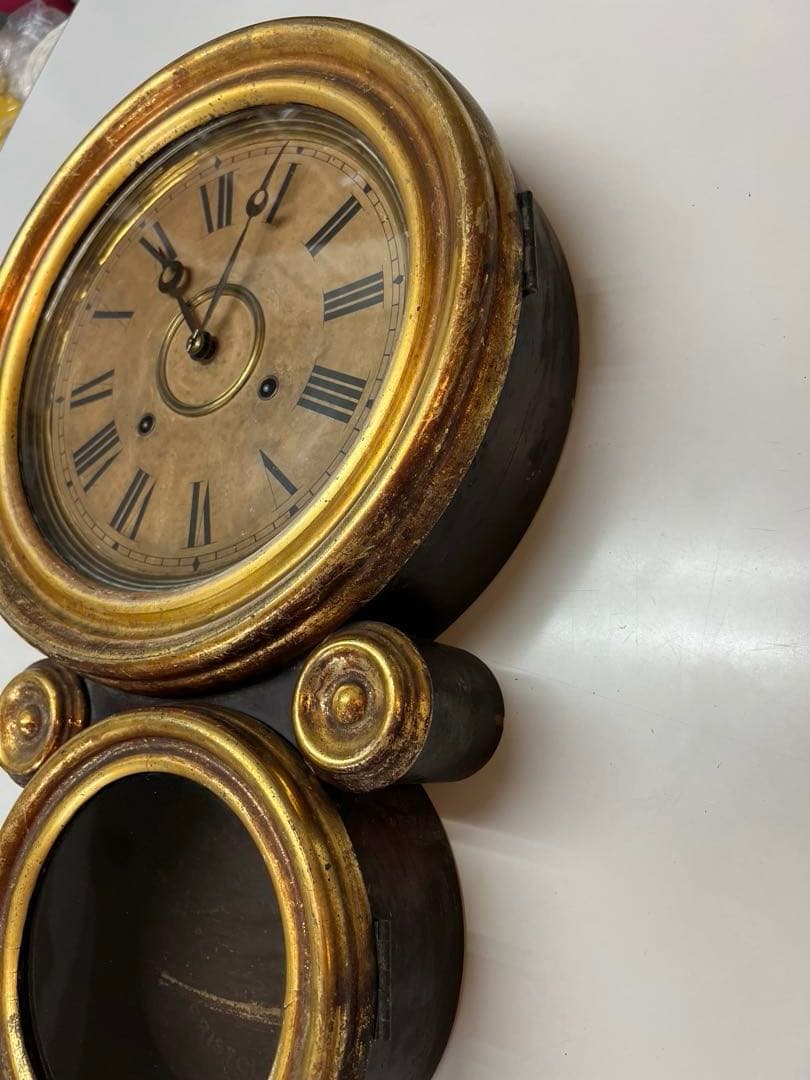 イングラハム掛時計、四つ丸　金ダルマ