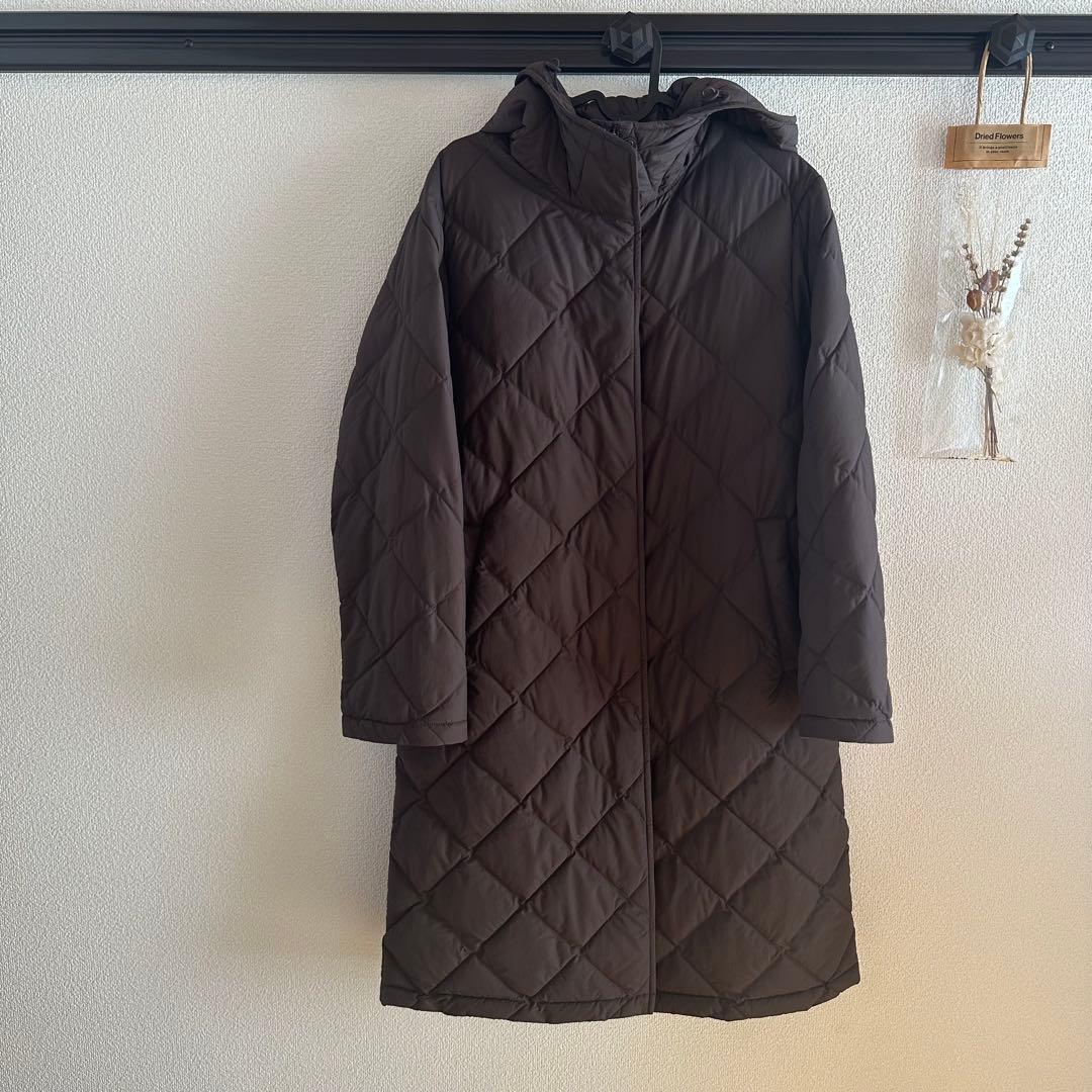 UNIQLO パフテックロングコートリラックスフィット Sサイズ ダークブラウン