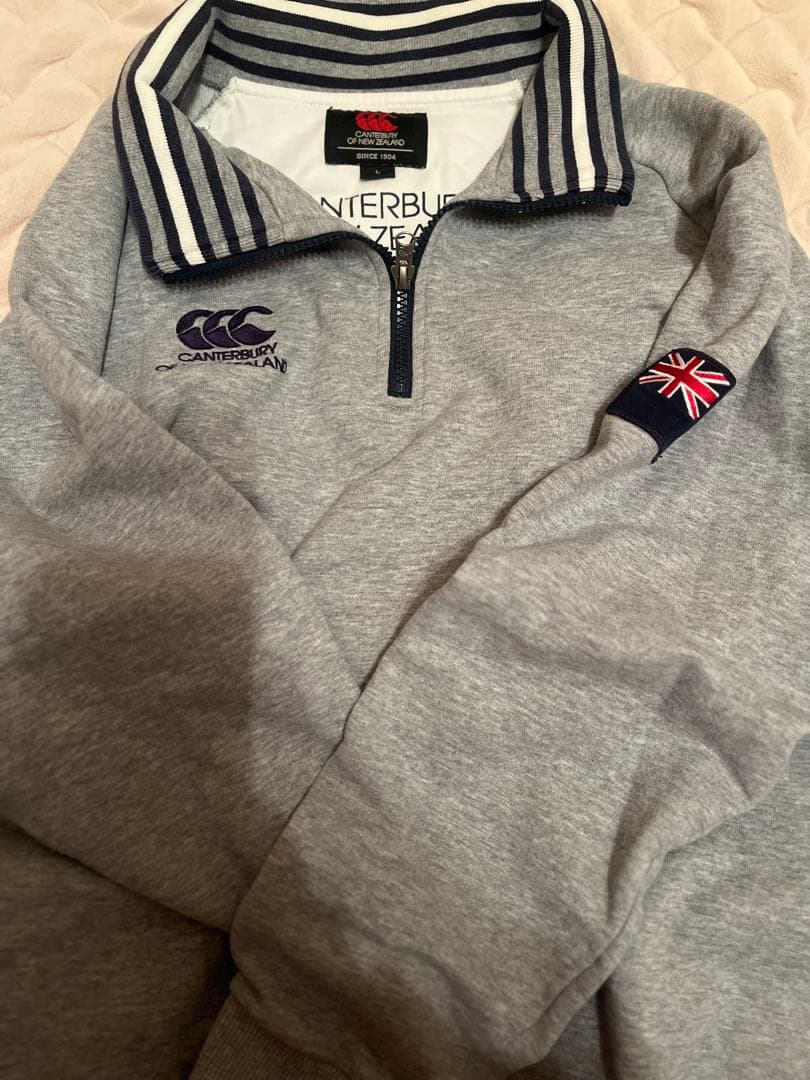 CANTERBURY グレー フリース ハーフジップ