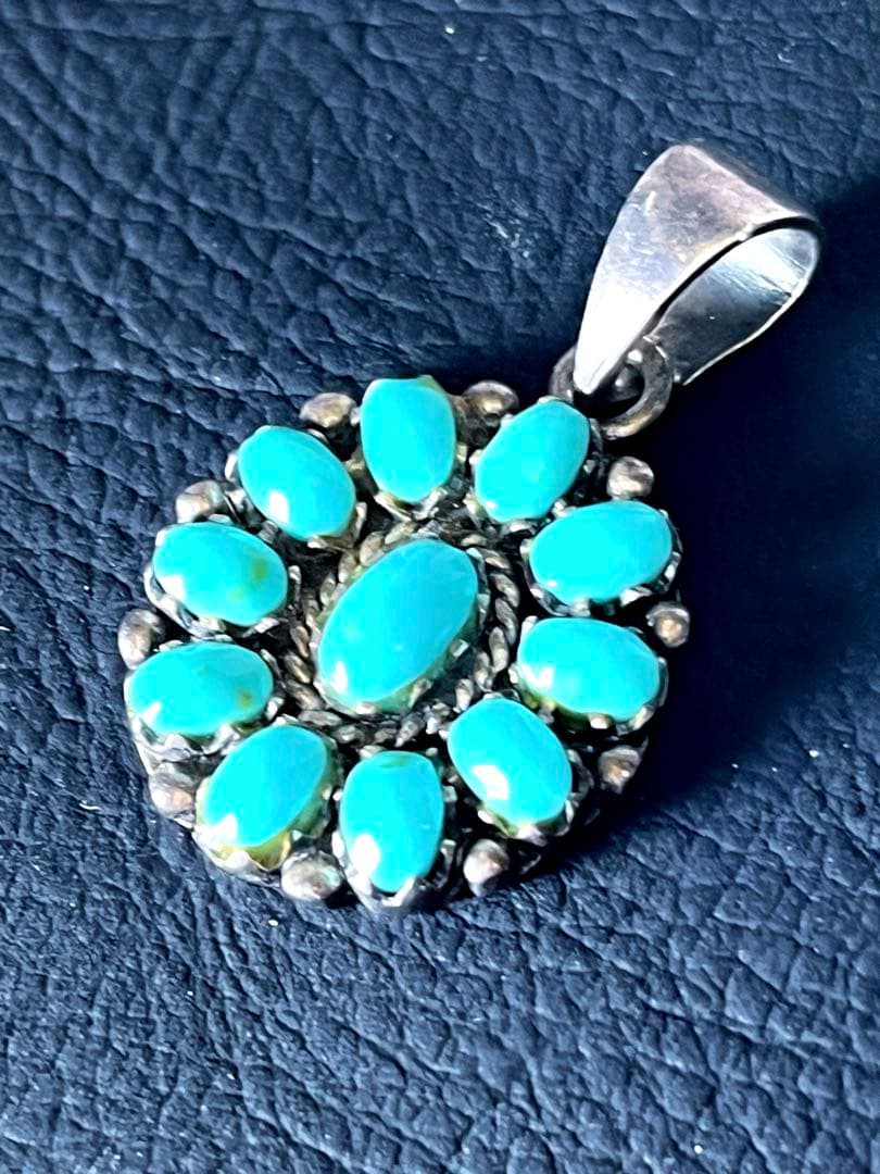 silver925 インディアンジュエリー ターコイズ ペンダント トップ