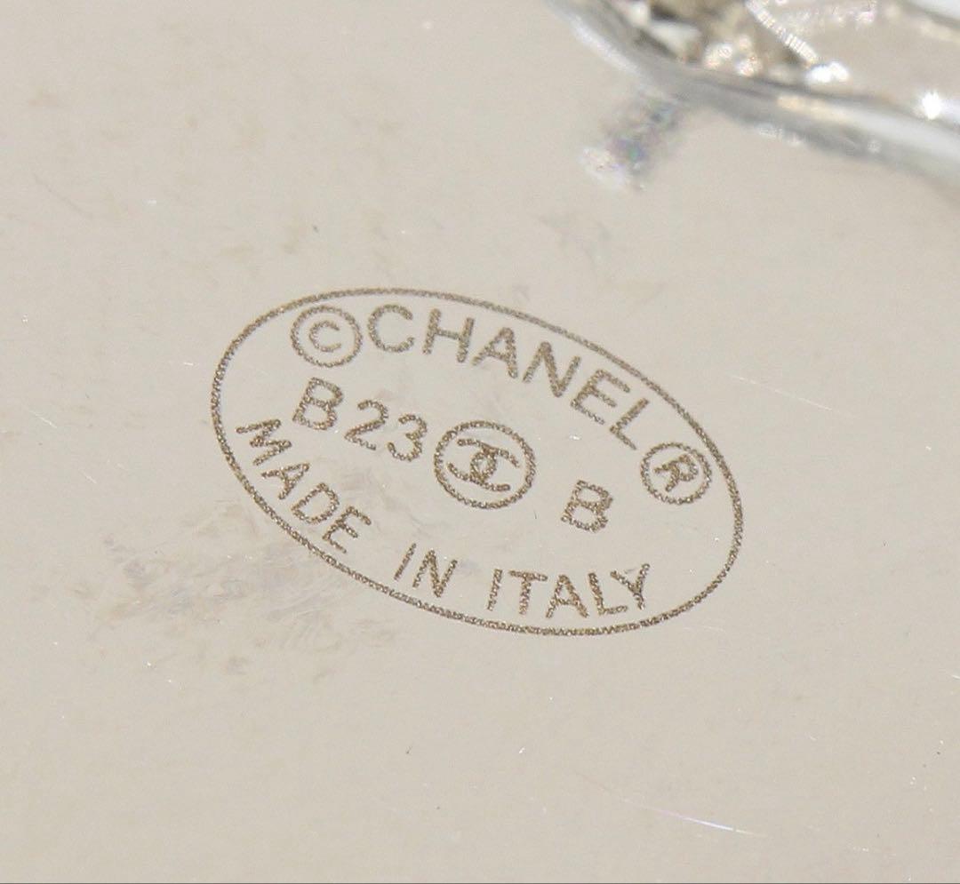 R2754 超美品 シャネル ハート ラインストーン×パール スイング ピアス