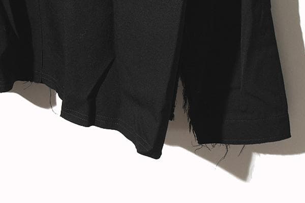 24FW KHOKI ノーカラー フリンジ ウールジャケット 2 ブラック