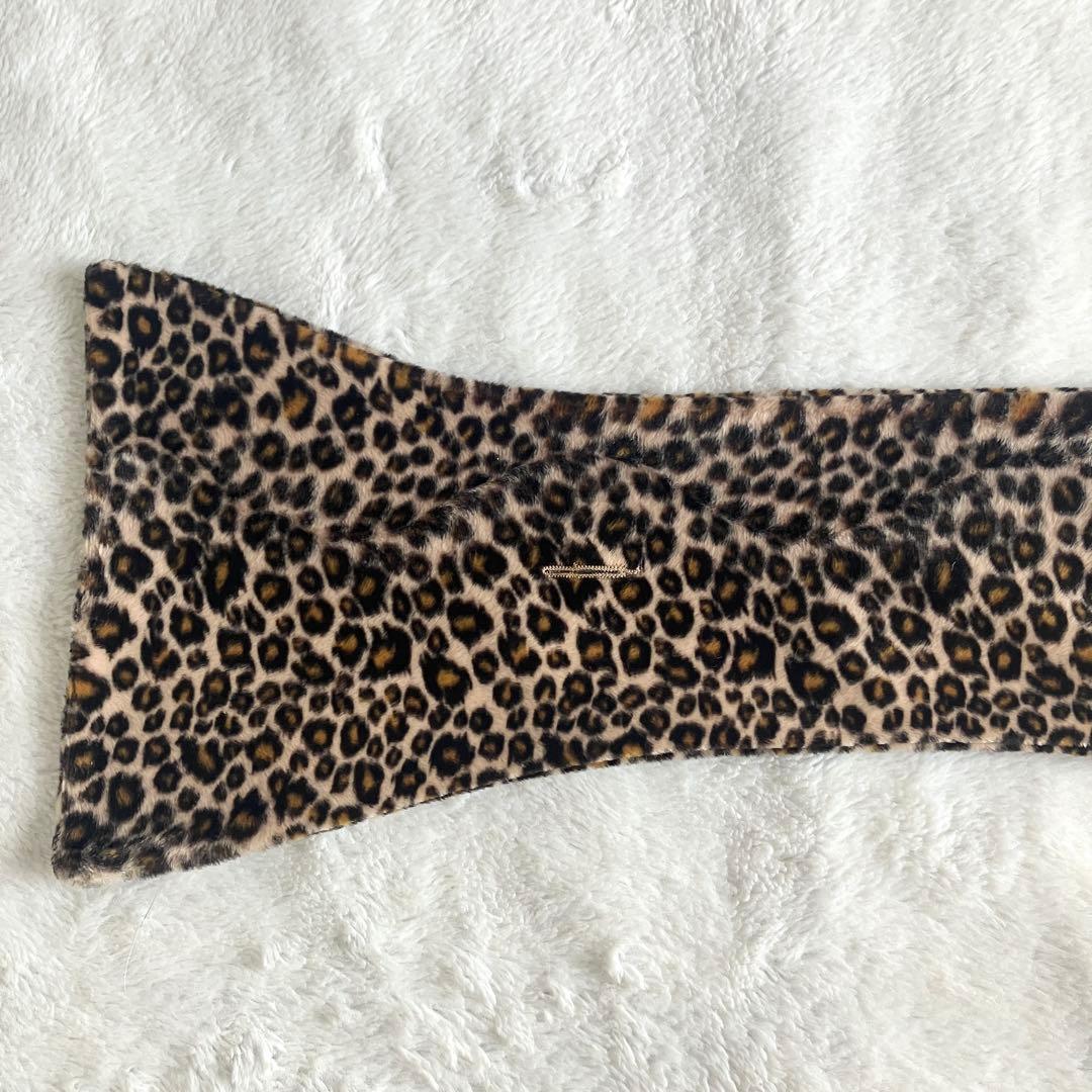 クリスチャンディオール CD金ボタン レオパード エコファーマフラー イタリア製