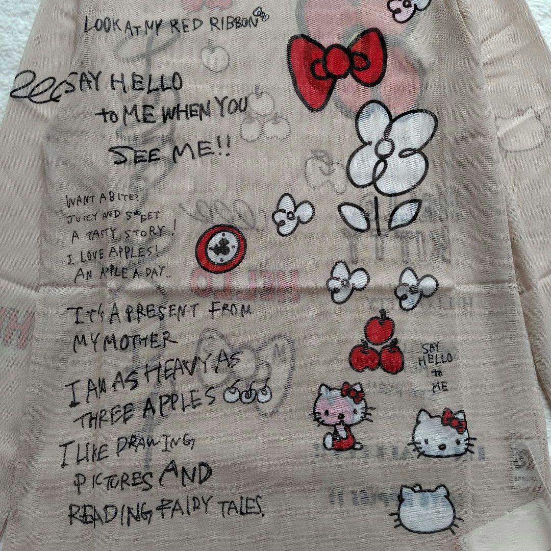 新品　MAISON SPECIAL　ハローキティコラボ メッシュトップス シアー