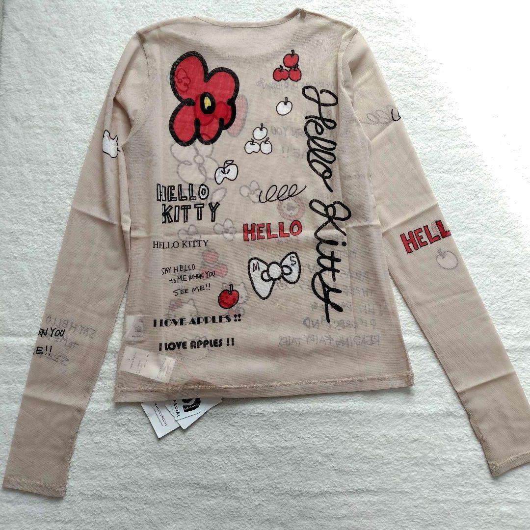 新品　MAISON SPECIAL　ハローキティコラボ メッシュトップス シアー