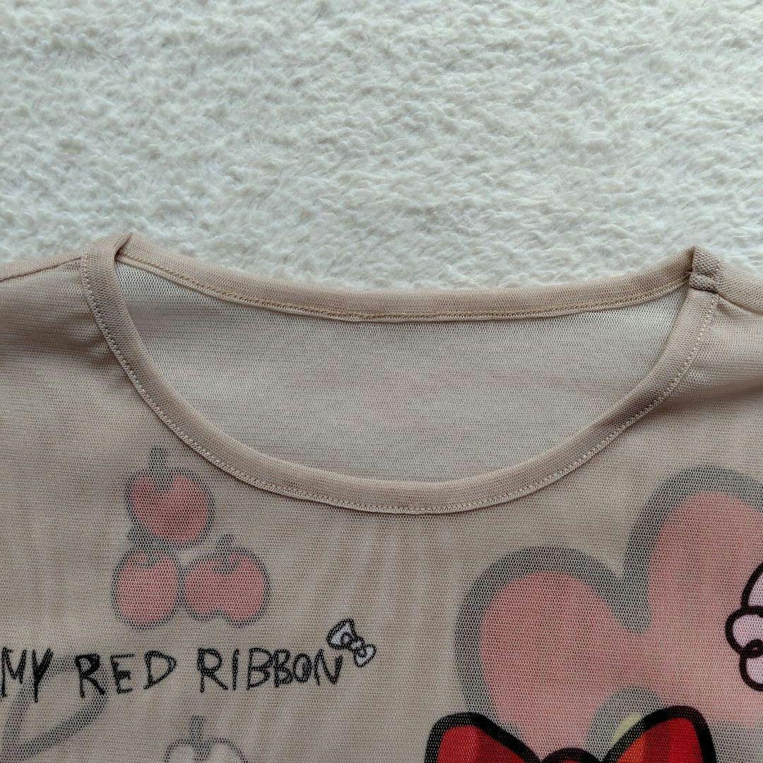 新品　MAISON SPECIAL　ハローキティコラボ メッシュトップス シアー