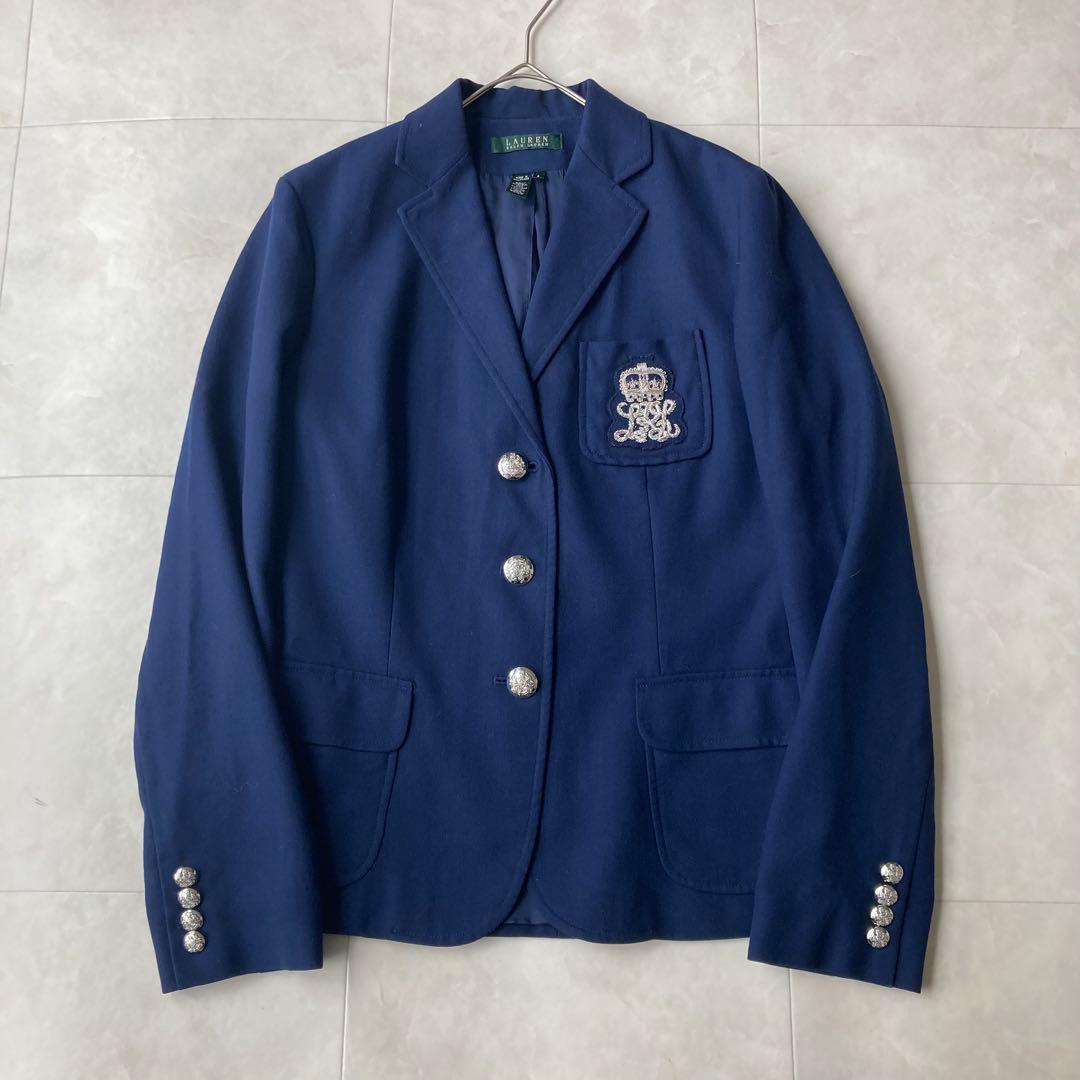 Ralph Lauren 銀ボタン テーラードジャケット ネイビー Lサイズ