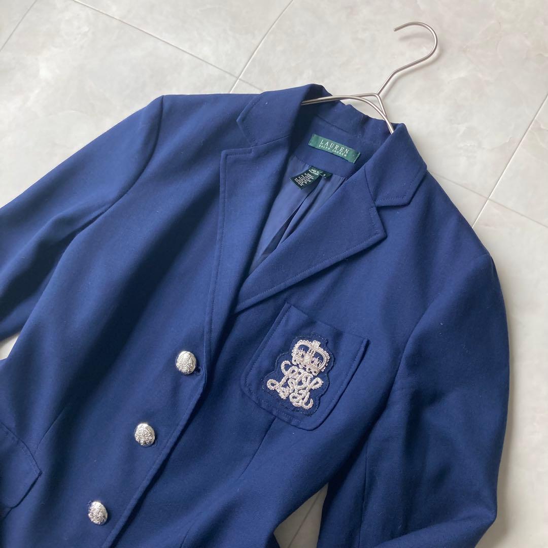 Ralph Lauren 銀ボタン テーラードジャケット ネイビー Lサイズ