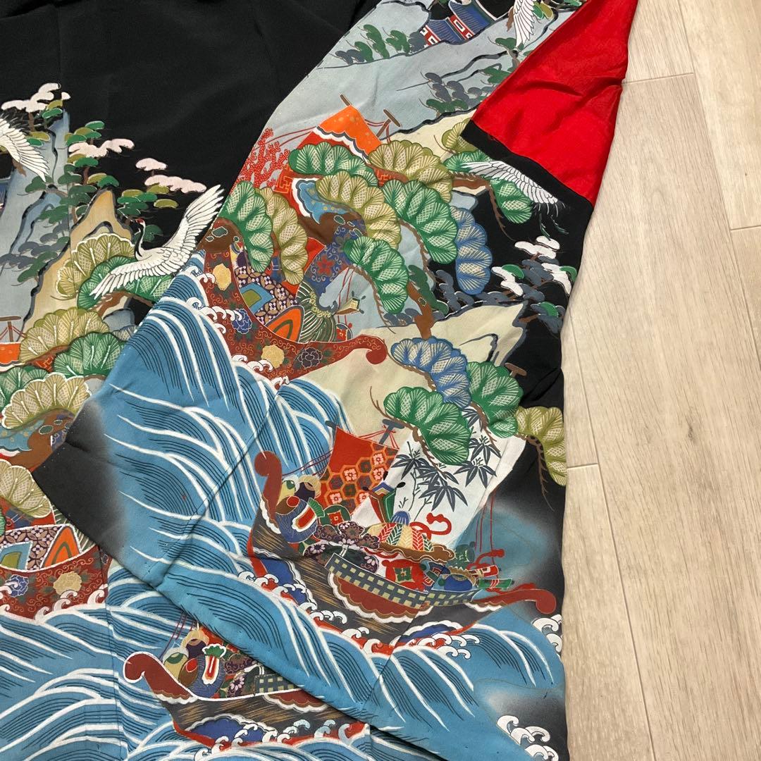 ＊*＊様 送料無料◆アンティーク留袖◆リメイク用◆錦紗縮緬◆5枚セット◆