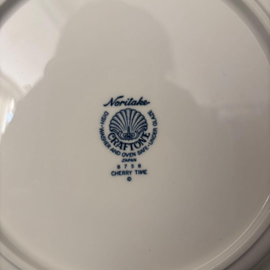 Noritakeクラフトーン チェリータイムプレート５枚セット　美品