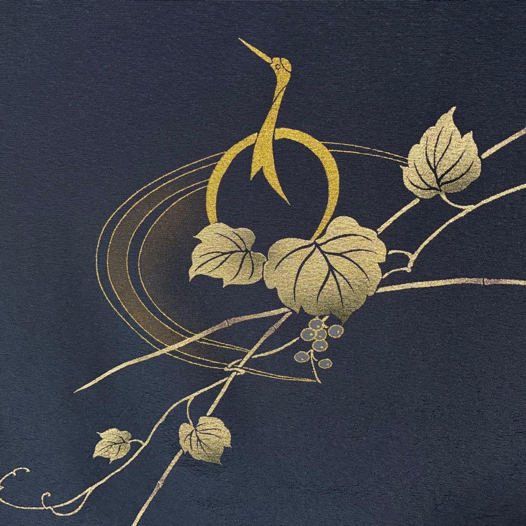D21 訪問着 蔦の葉 流水 金彩 正絹 着物 袷 極美品