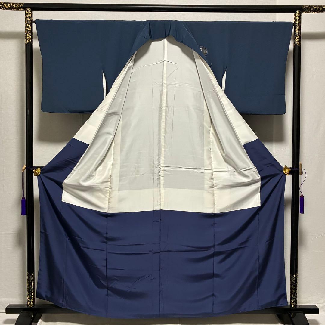 D21 訪問着 蔦の葉 流水 金彩 正絹 着物 袷 極美品