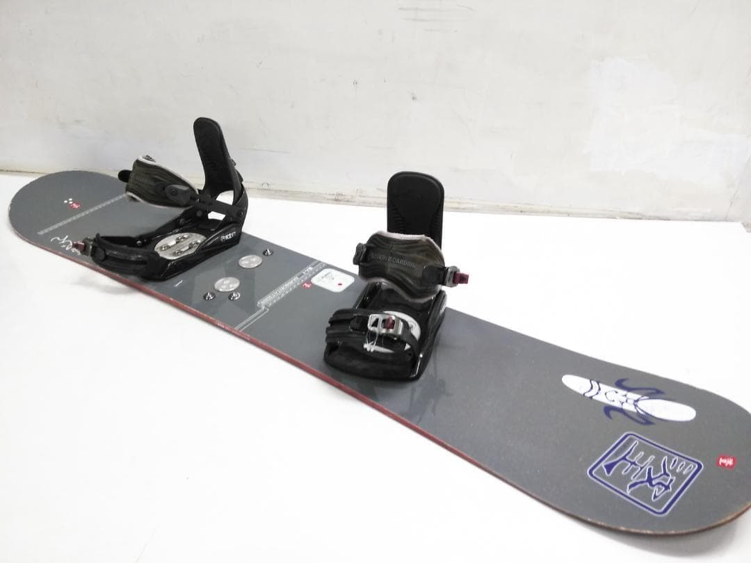 激安 メンズ スノーボード3点セット 波達 148cm ビン S/Mサイズ