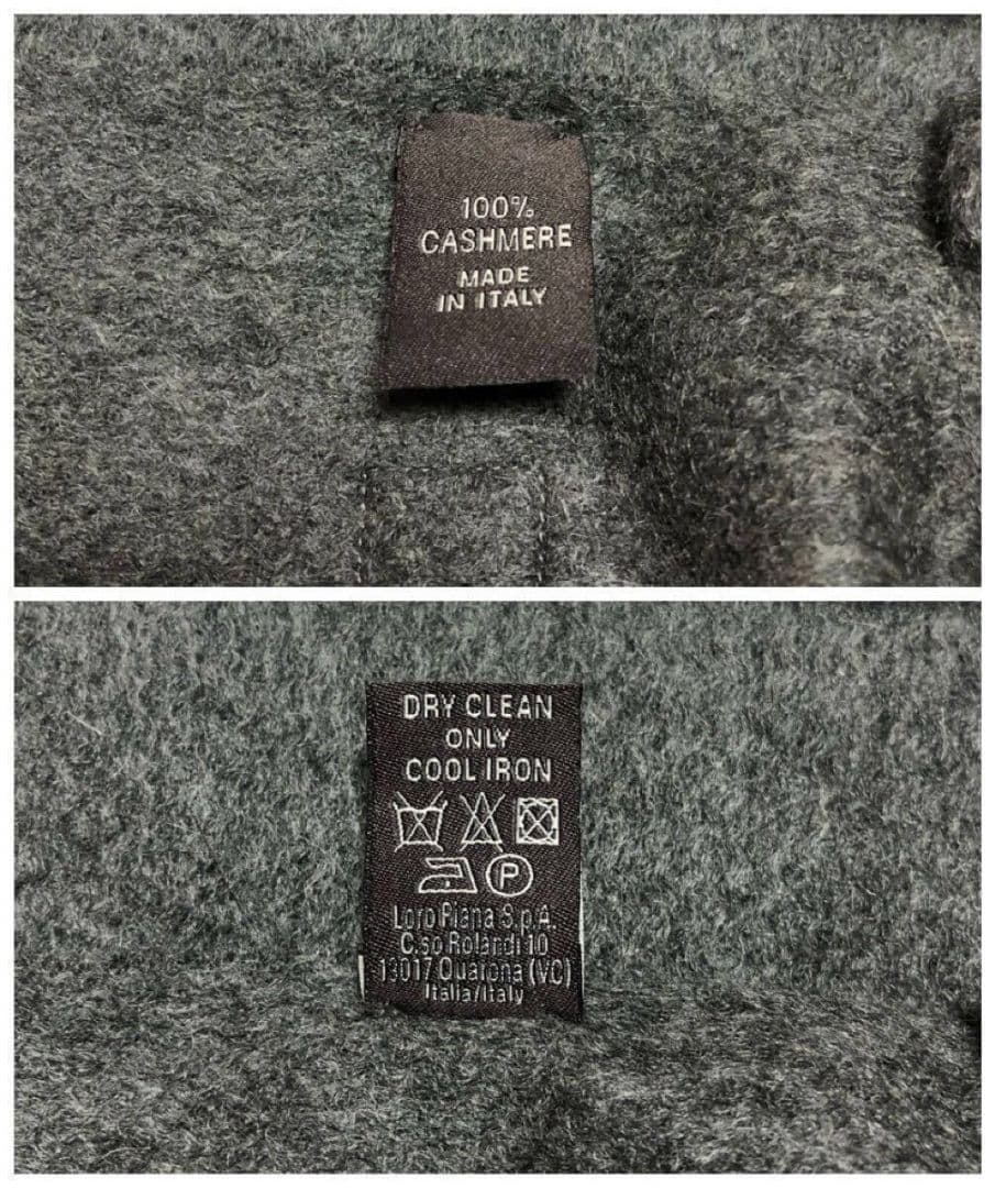 ■超美品15万!ロロピアーナ×藤原ヒロシ／超大判カシミヤマフラーストール　グレー