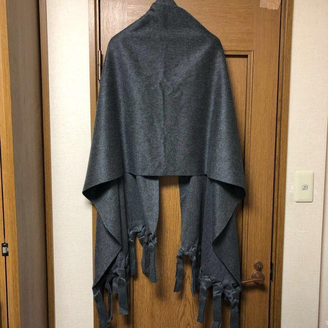 ■超美品15万!ロロピアーナ×藤原ヒロシ／超大判カシミヤマフラーストール　グレー