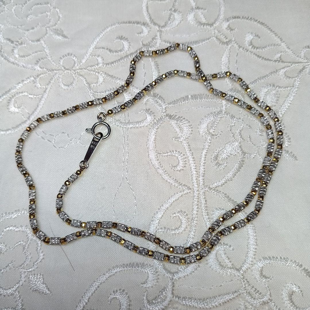 K18ネックレス　ホワイトゴールド　希少デザイン