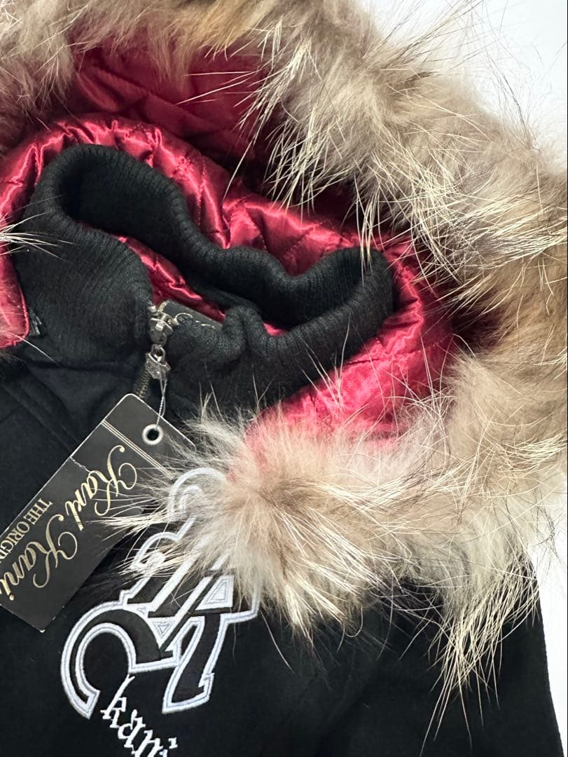 新品タグ付き　Karl Kani カールカナイ　ブラックスタジャン　Lサイズ