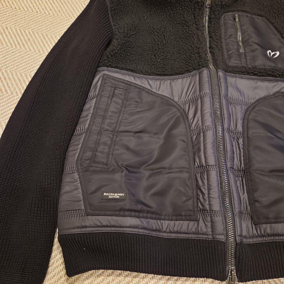 MASTER BUNNY EDITION 袖ニット切替し ボアフリース 中綿