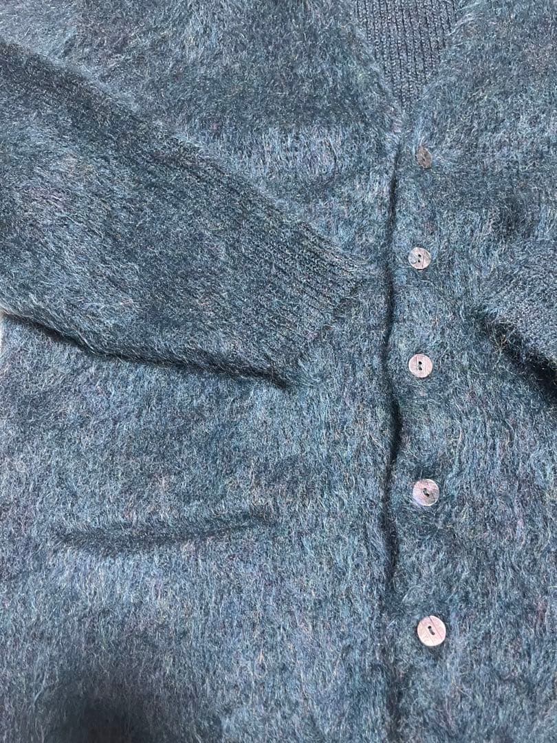 モヘアカーディガン XL ポケット付き 毛足長め