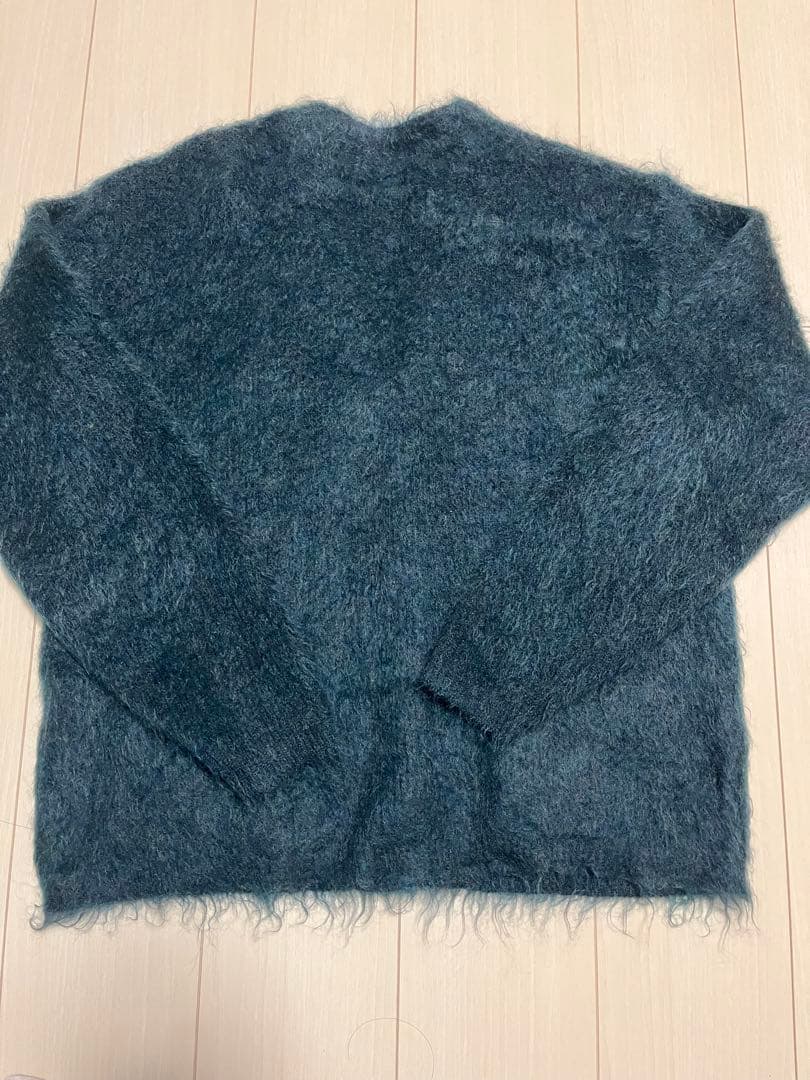 モヘアカーディガン XL ポケット付き 毛足長め