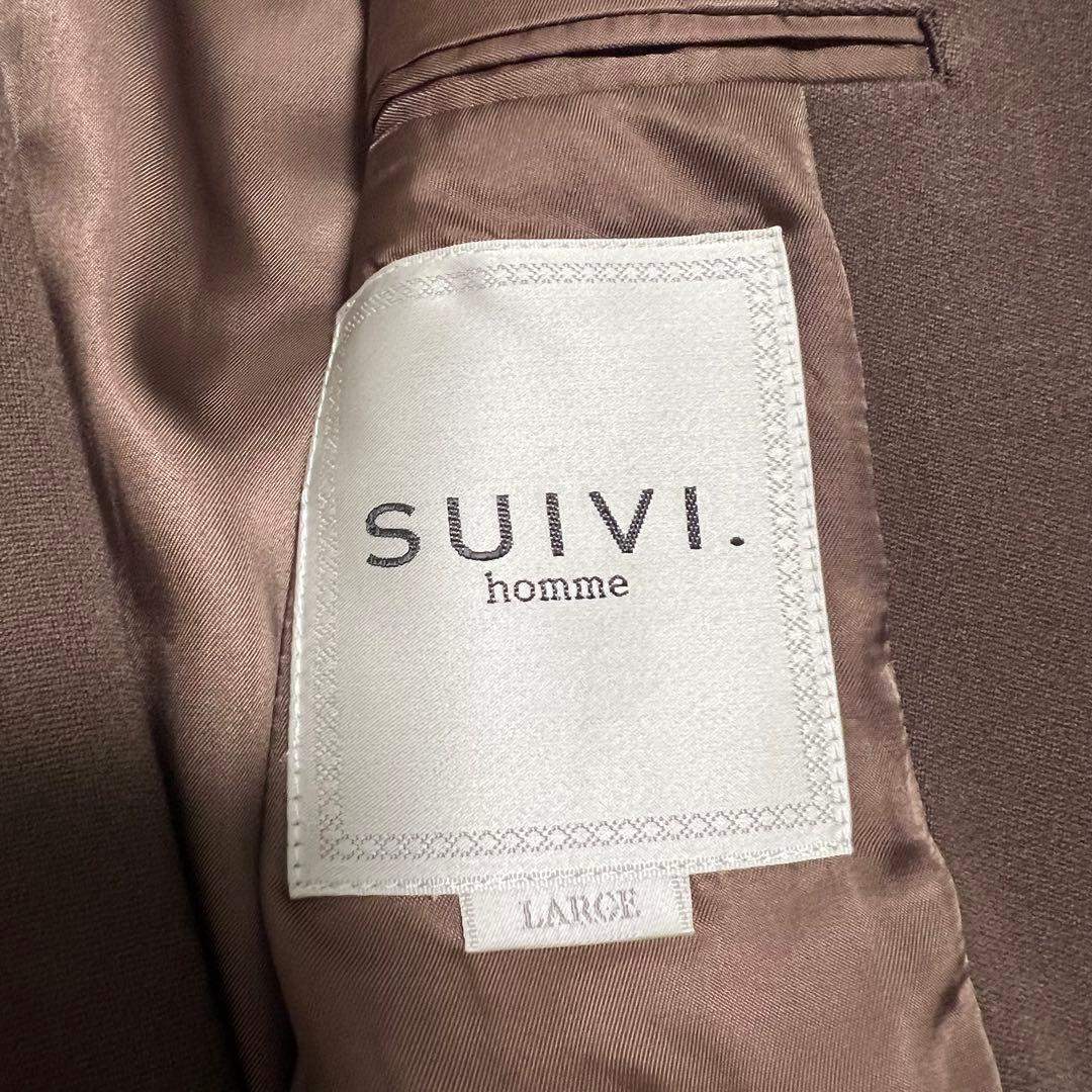 ダブル レトロ カラー スーツ セットアップ ブラウン L 菅田将暉