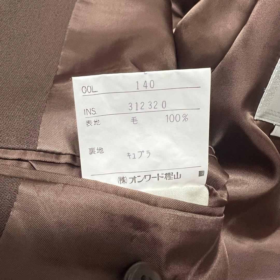 ダブル レトロ カラー スーツ セットアップ ブラウン L 菅田将暉