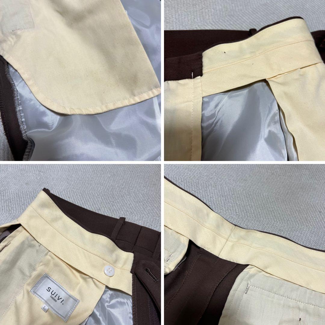 ダブル レトロ カラー スーツ セットアップ ブラウン L 菅田将暉